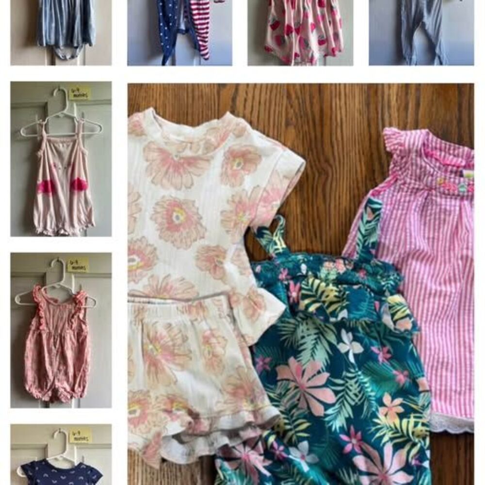 10-Piece Baby Girl Clothes Bundle Size 6-9 Months